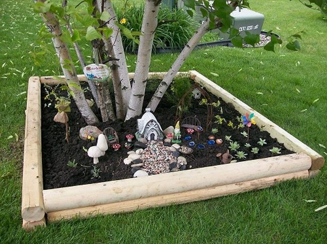 Tiny Wooden Gnome Gardens