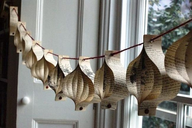 Aged Paper Lantern Garland