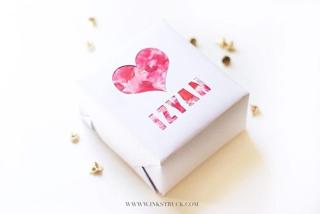 Pink Letters On White Gift Boxes