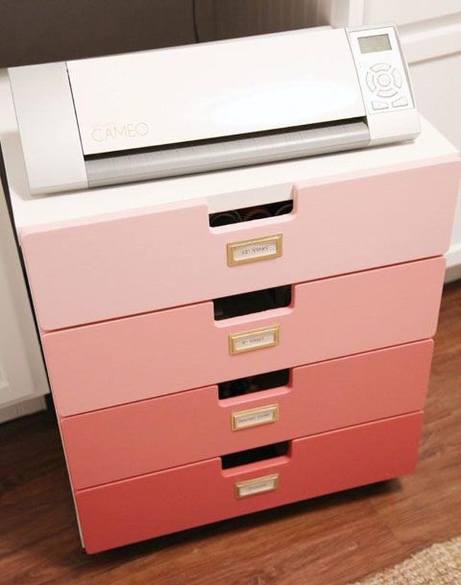 Pink Coral Gradient Craft Storage