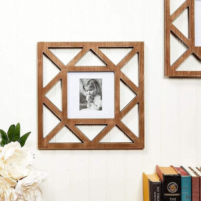 Warm Wood Geometry Frame