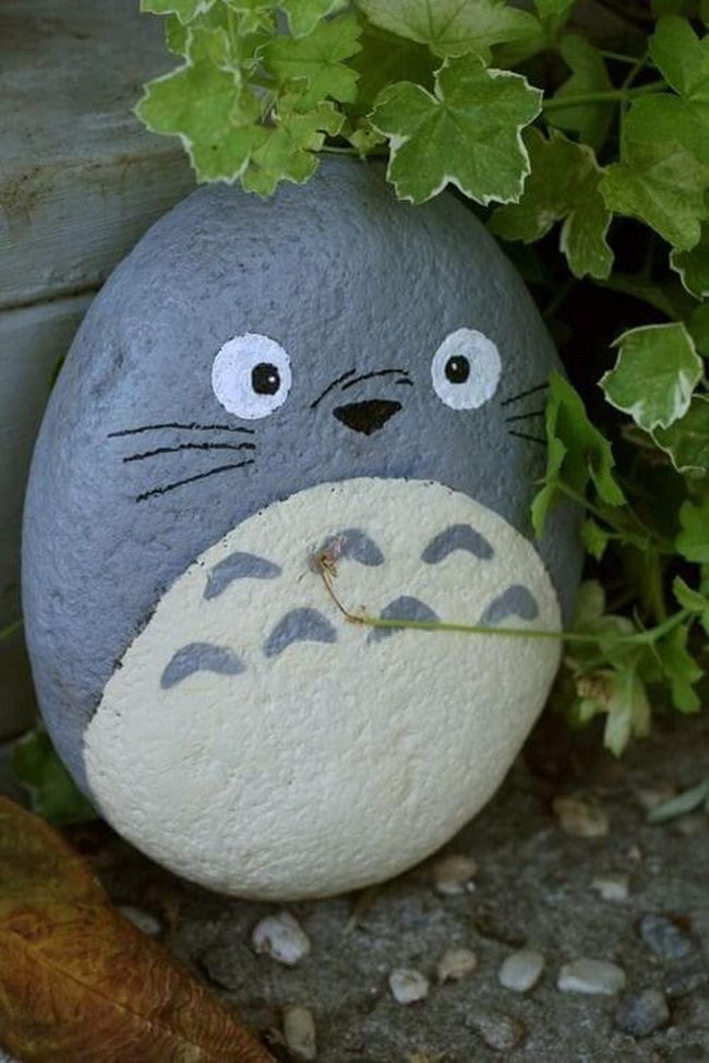 Painted Animal Stones Garden