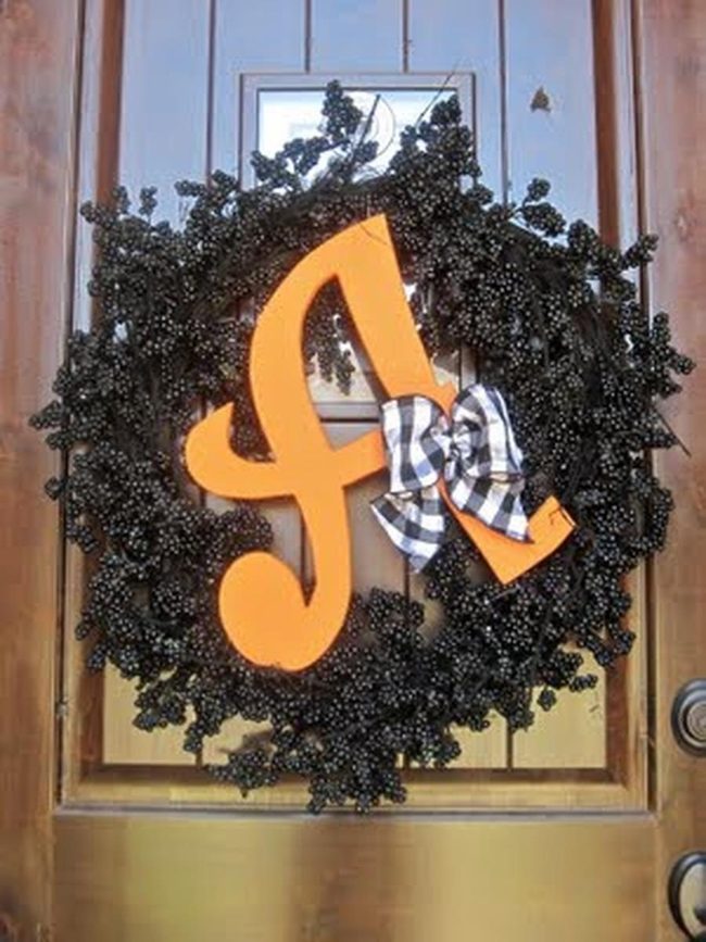 Orange Letters On Dark Beads
