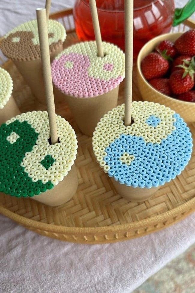 Colorful Hama Bead Coasters