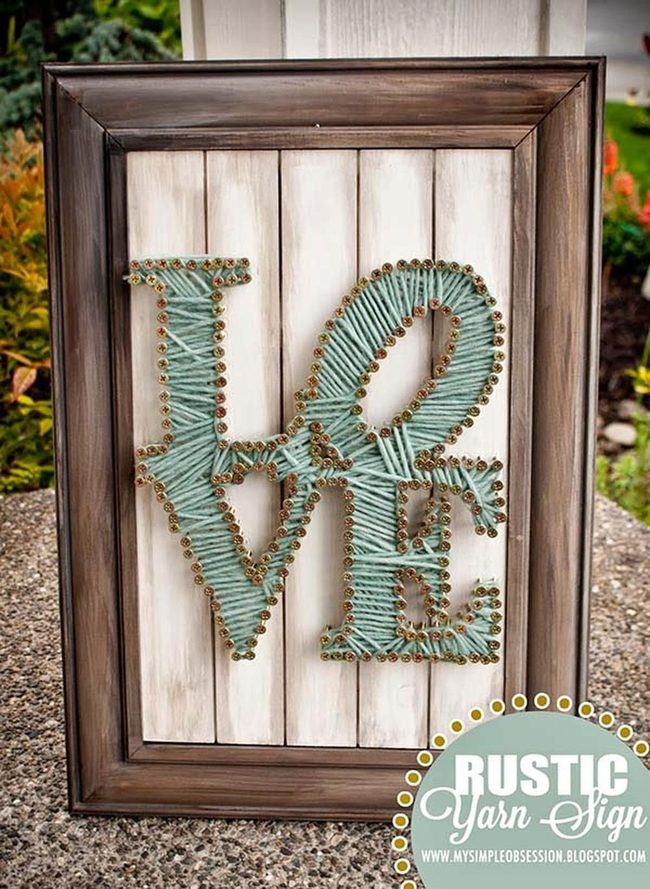 Wooden Board String Art Signs