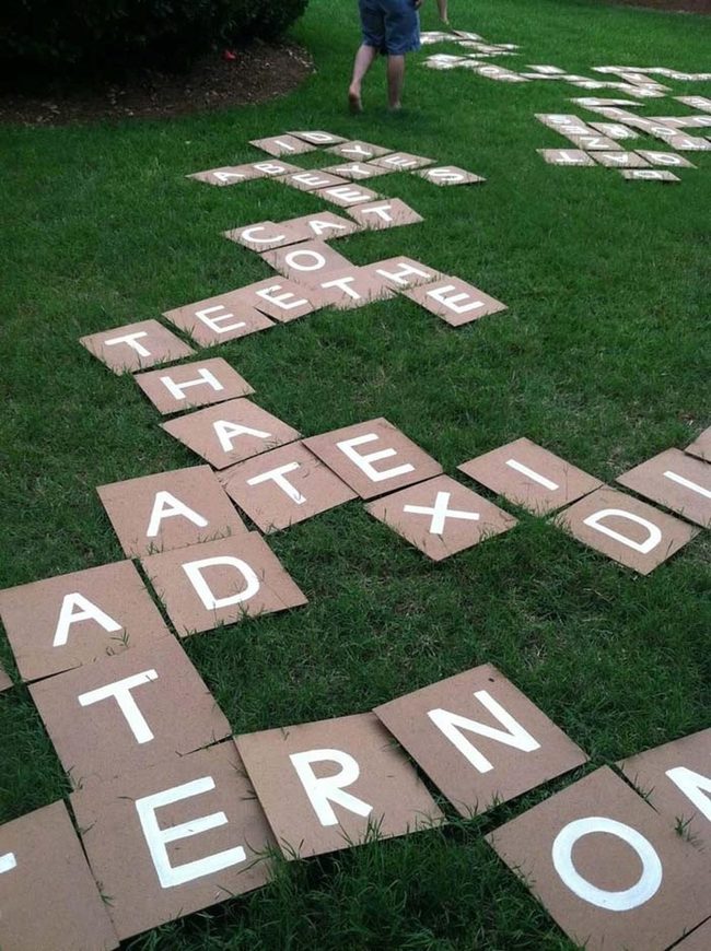 Giant Masonite Word Game Tiles