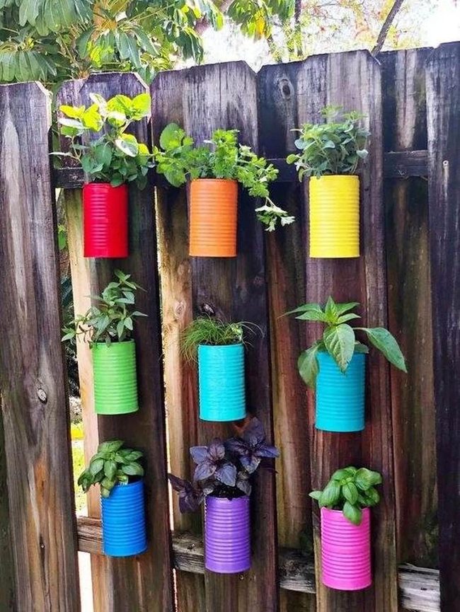 Tin Can Flower Wall