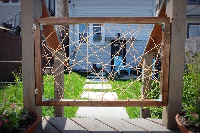 Geometric String Art Gate