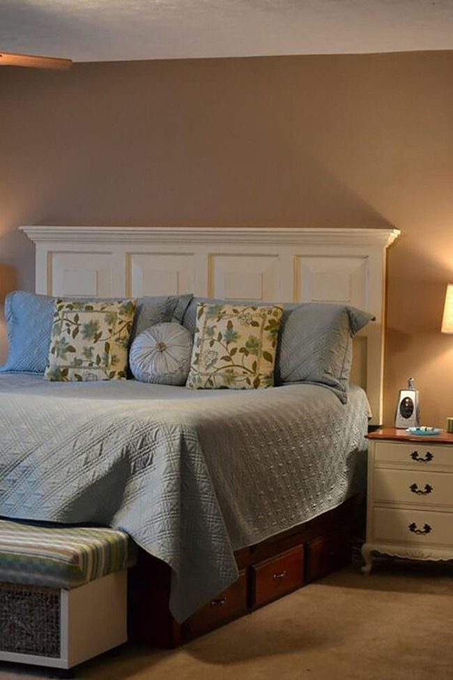 Symmetrical Door Panel Headboard Statement