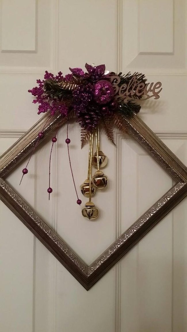 Purple Berries Silver Diamond Frame
