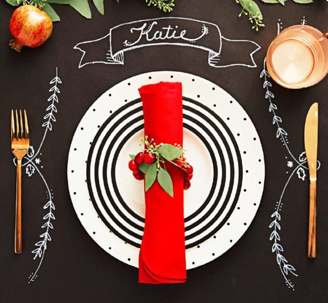 Black Paper Plates Gold Silverware