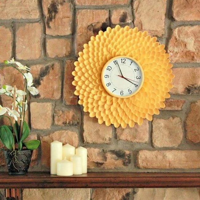 Yellow Sunflower Wall Clock
