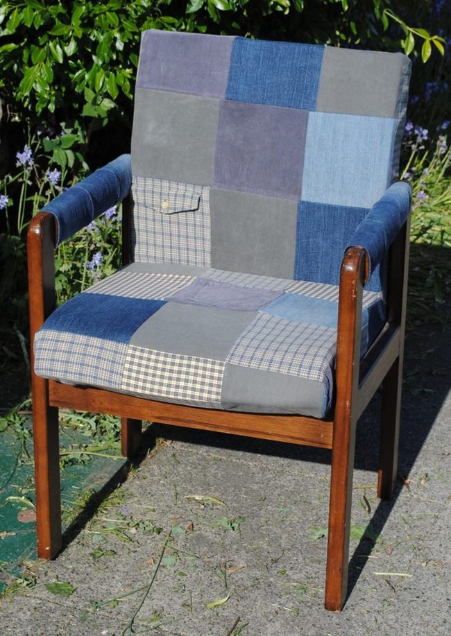 Blue Gray Patchwork Squares