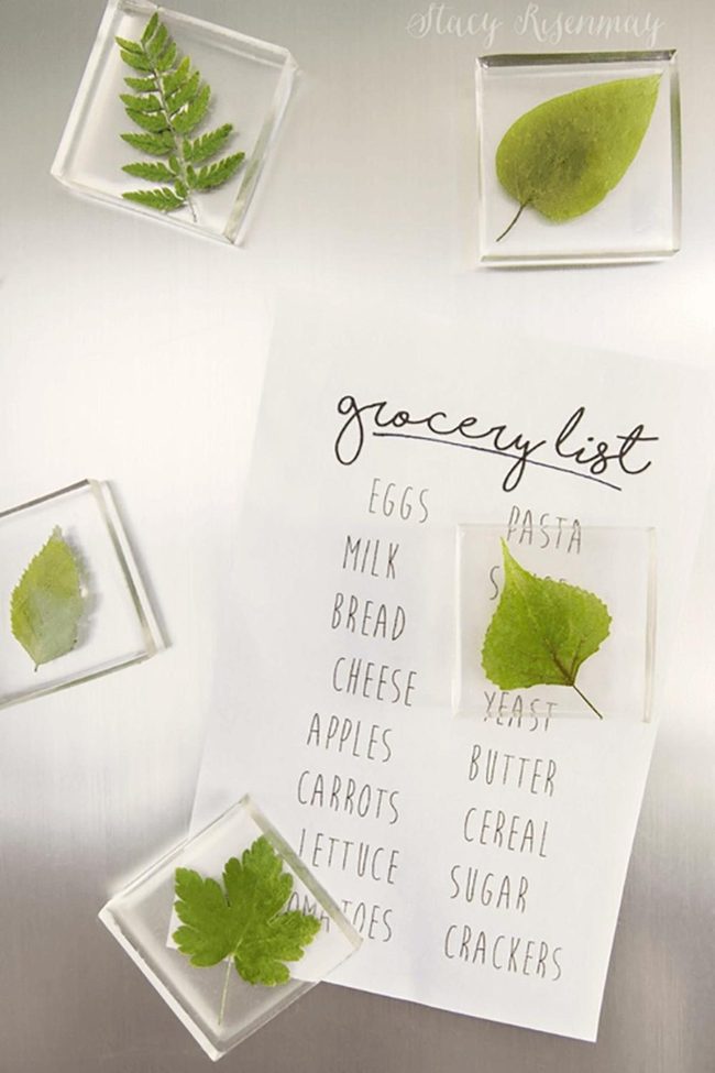 Preserved Leaves In Clear Resin