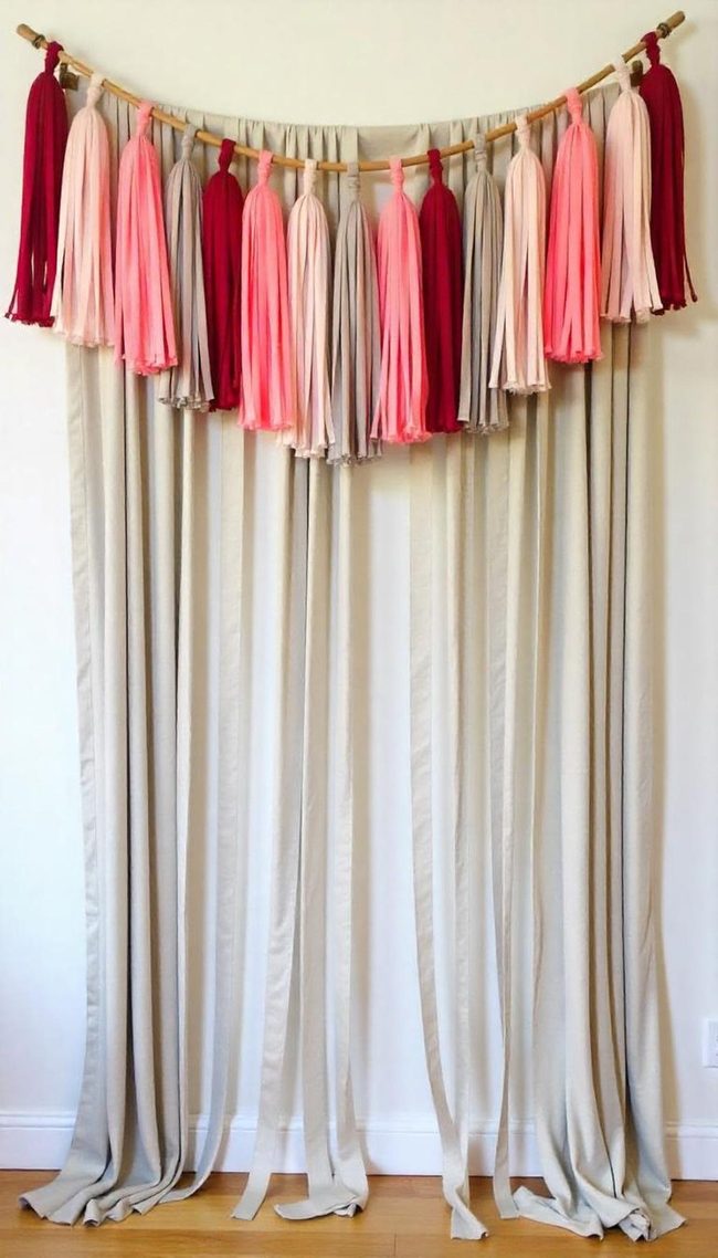 Layered Tissue Tassel Rainbow