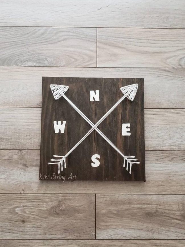 Compass And Arrow String Art