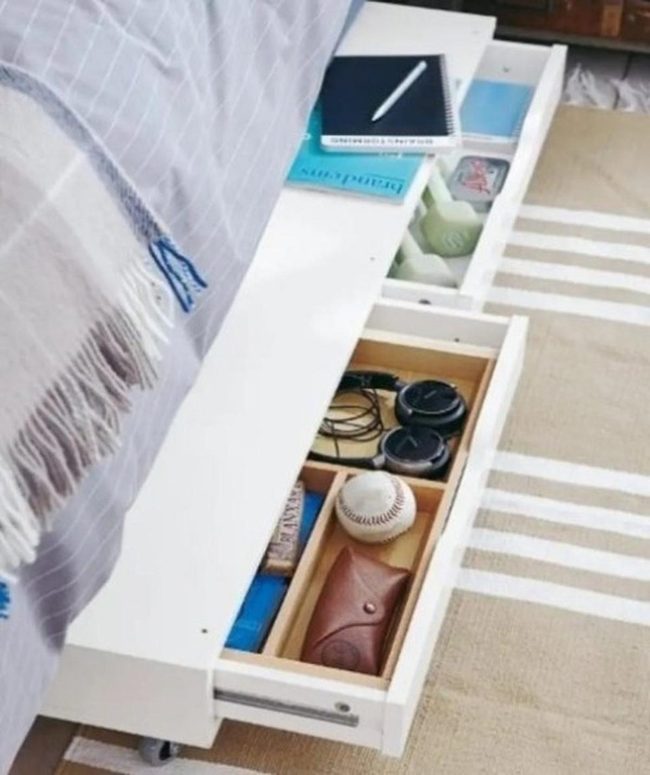 Gray Striped Bed Neutral Sanctuary