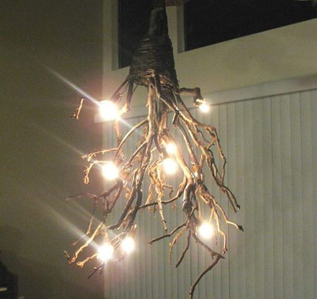 Twig Branch Chandelier Moonlit Glow