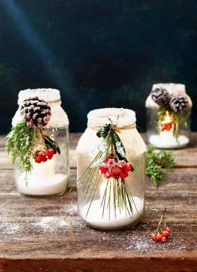 White Salt Jar Lanterns