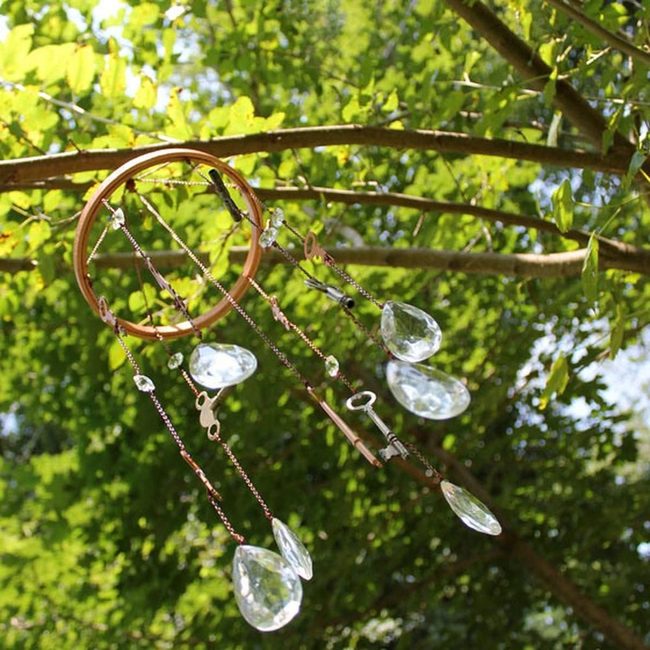 Rainbow-Prism Crystal Suncatcher
