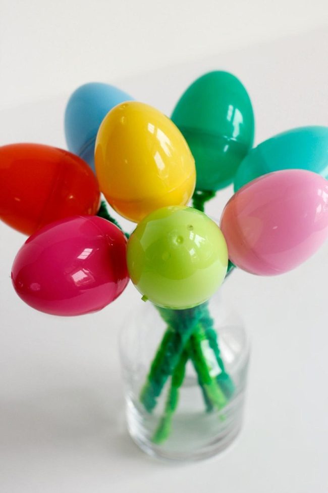 Neon Eggs In Glass