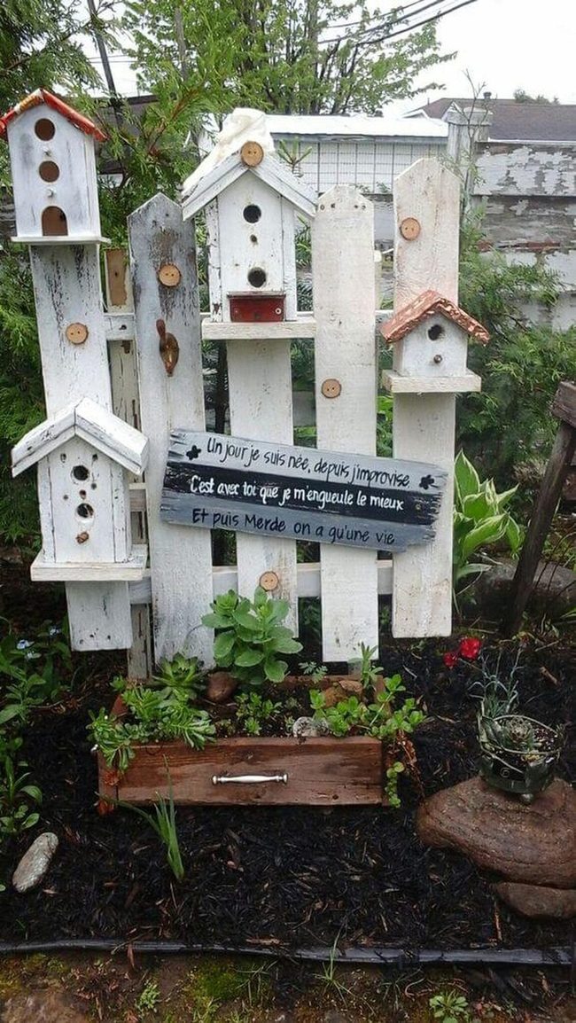 Weathered Wood Birdhouses White Paint