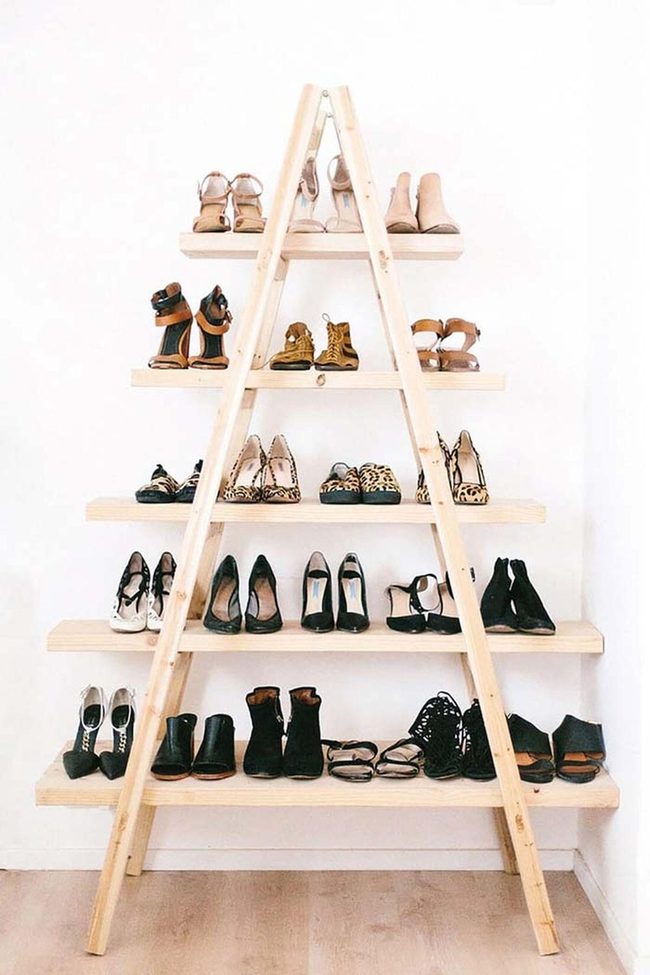 Vintage Ladder Shoe Display