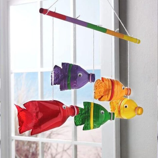 Bright Plastic Bottle Fish