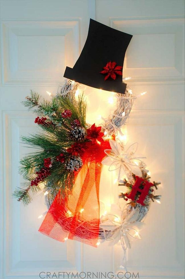 Glowing Grapevine With Frosty Figure