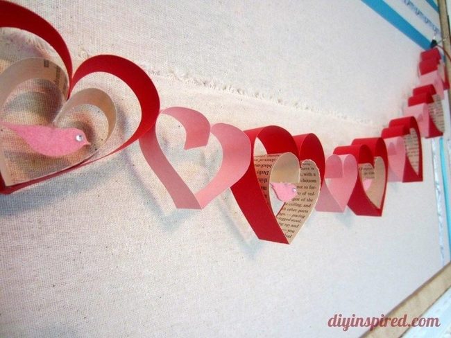 Pink Paper Love Birds Garland