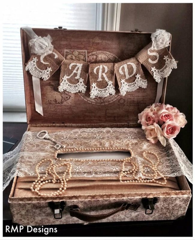 Burlap Banners Wedding Cards