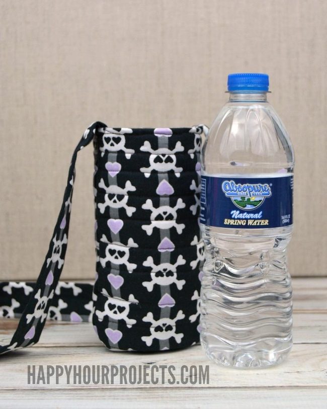 Black Skull Bottle Holder Graphics