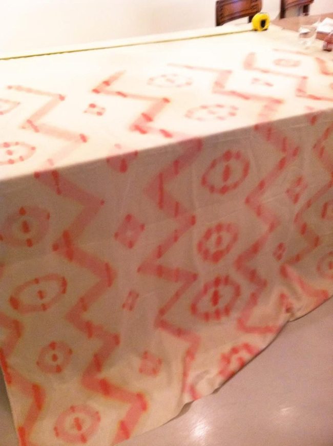 Orange Patterned Table, Working Conversations