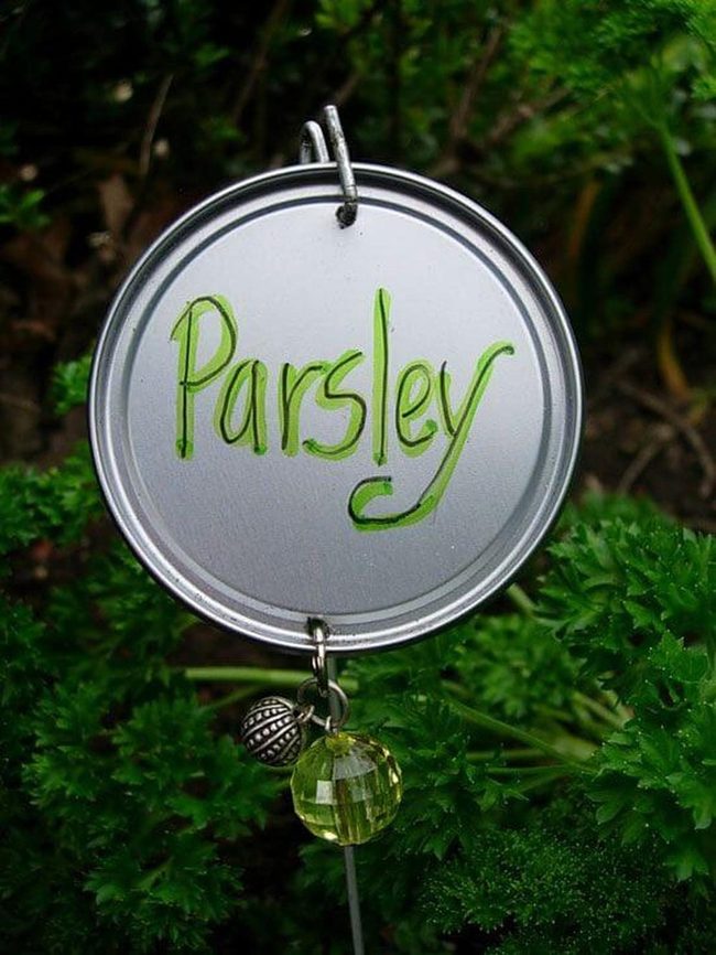Colorful Painted Tin Garden Markers