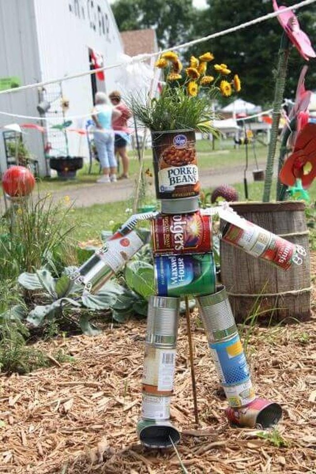 Painted Tin Towers Blooming Bright