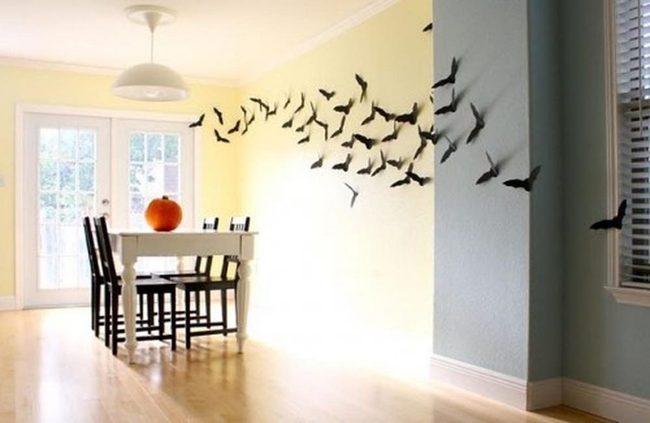 Yellow Walls With Black Bats