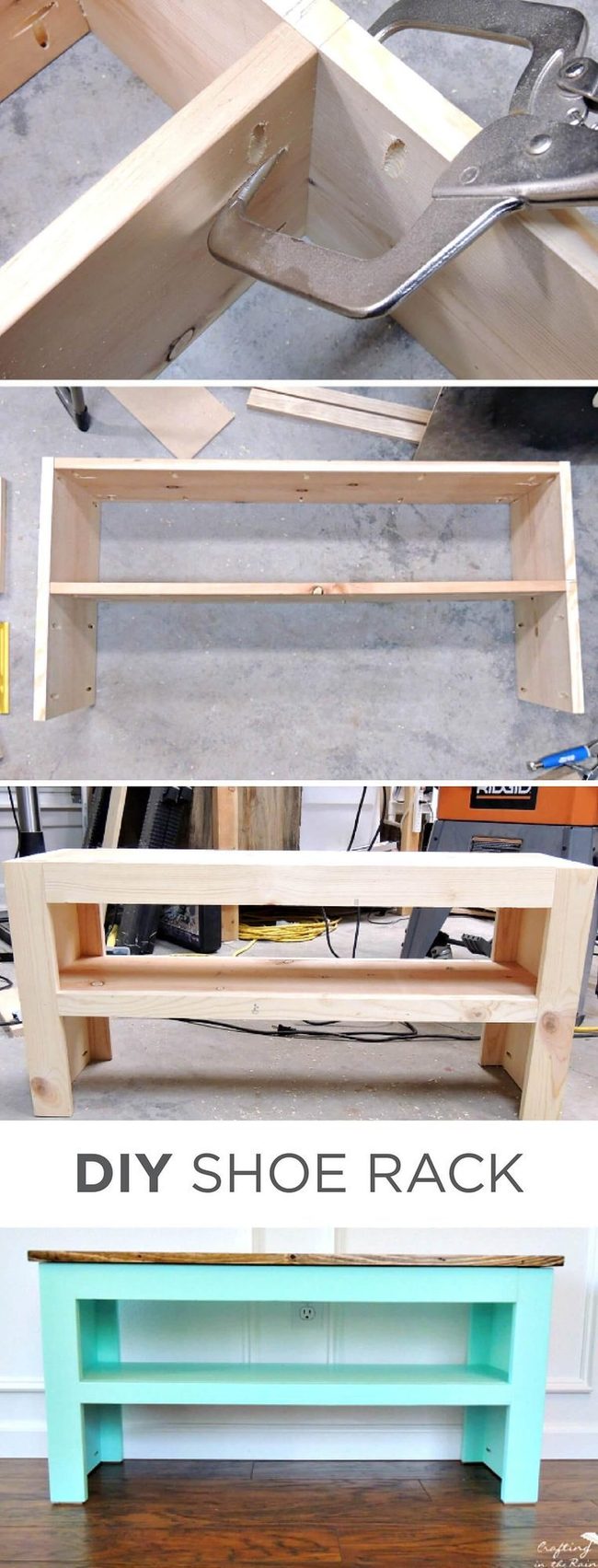 Painted Frame Storage Bench