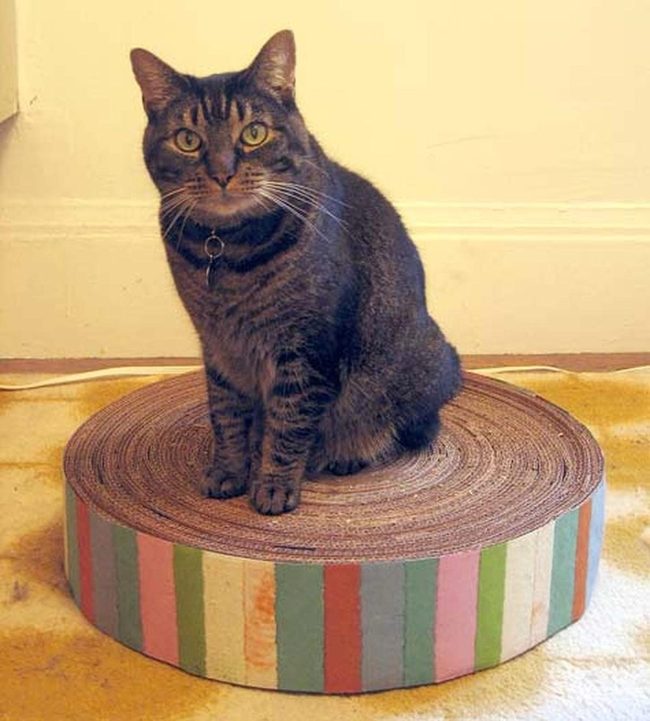 Striped Pink Scratcher Corner