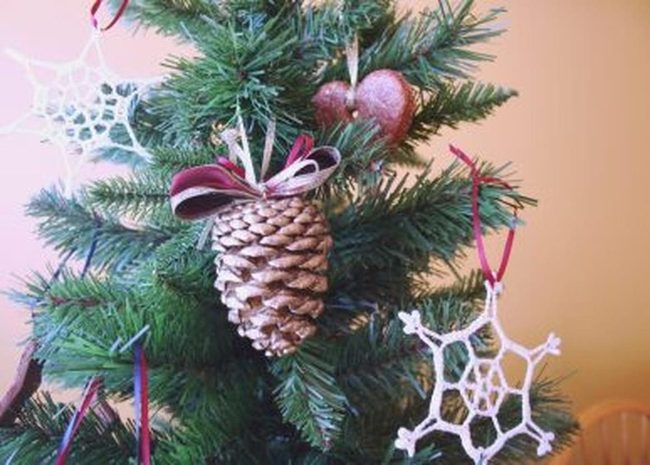 Handmade Pine With Heart Ornament
