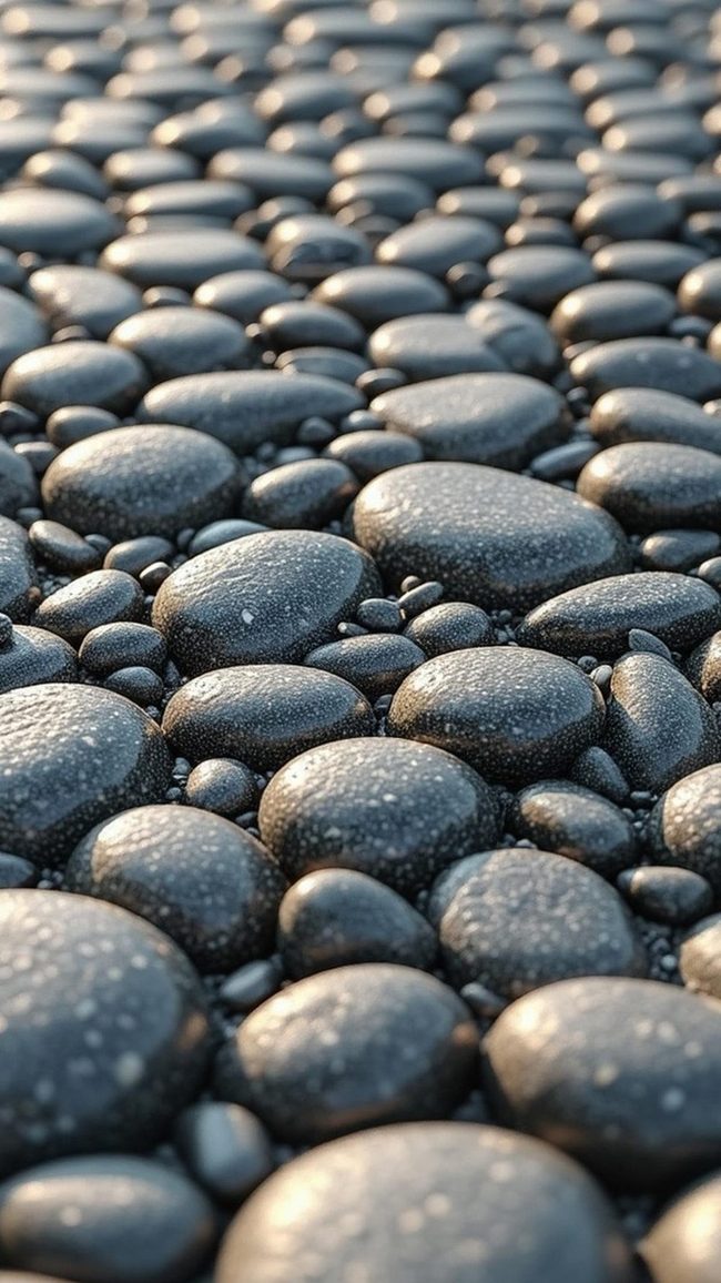 Colorful Pebble Landscape Mosaics