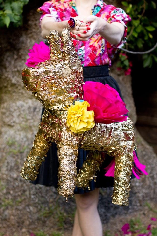 Metallic Gold Donkey Celebration