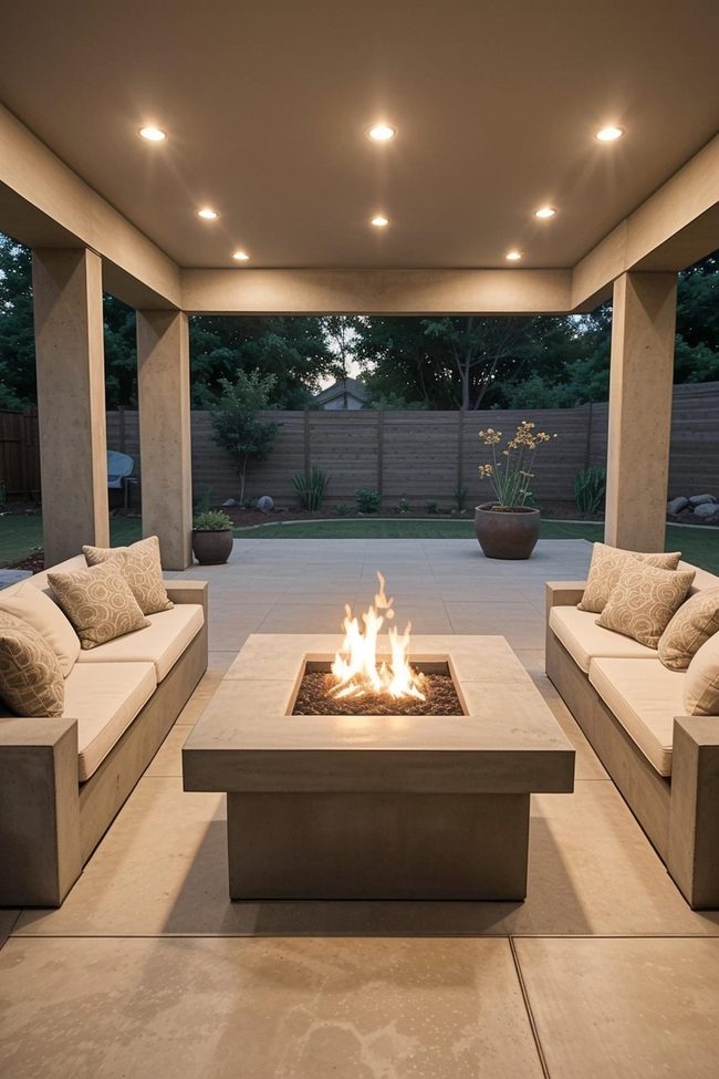 Sunken Fire Pit Concrete Current