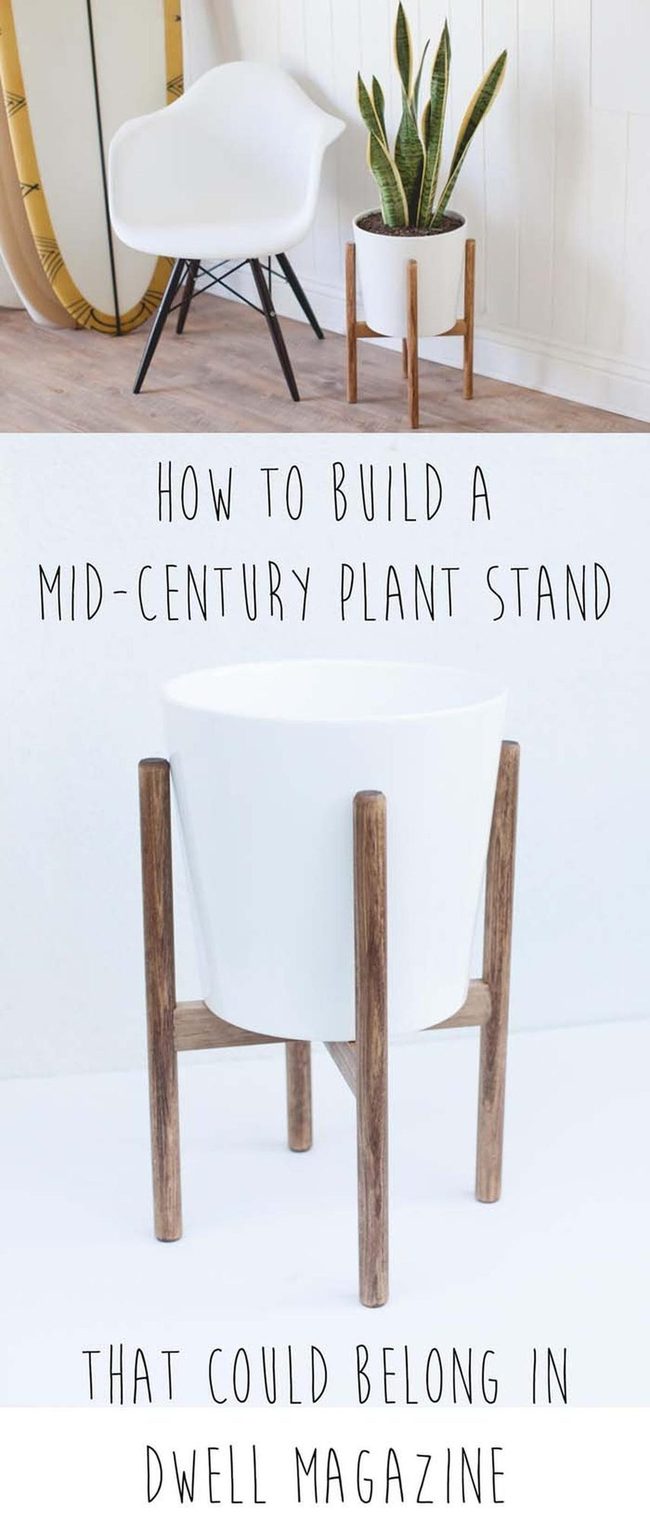Wooden Plant Stand Statement