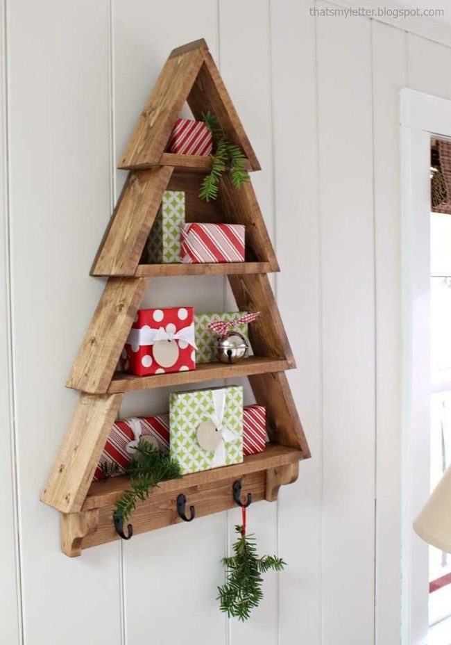 Tree-Shaped Shelf For Ornaments