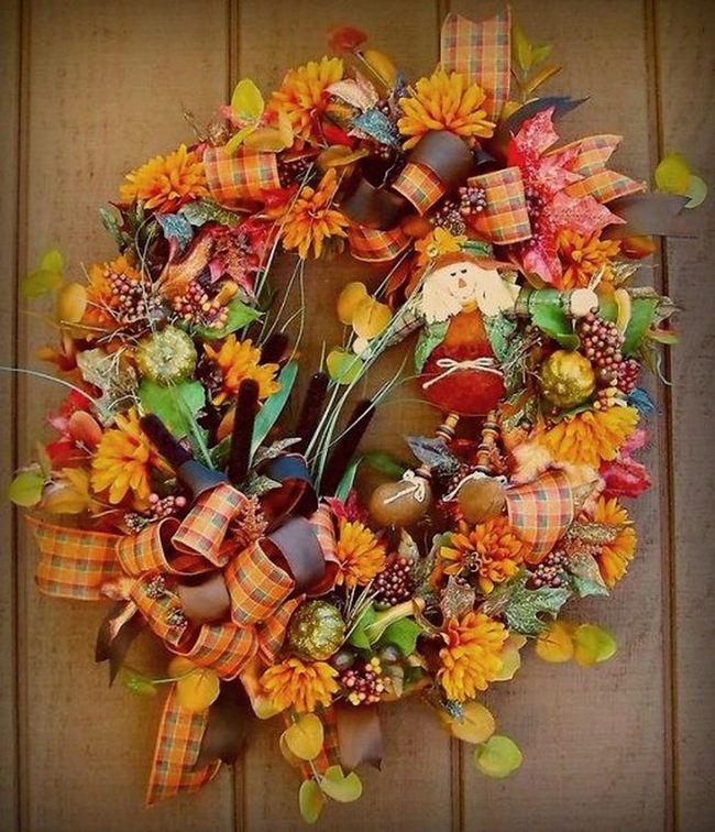 Orange Flowers, Green Leaves, Golden Sparkle