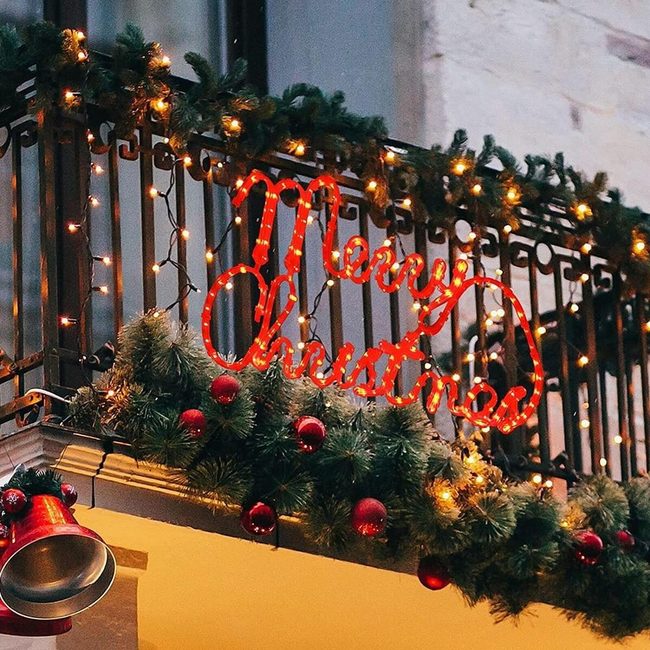 Red Led Cursive Letters 22 Inches