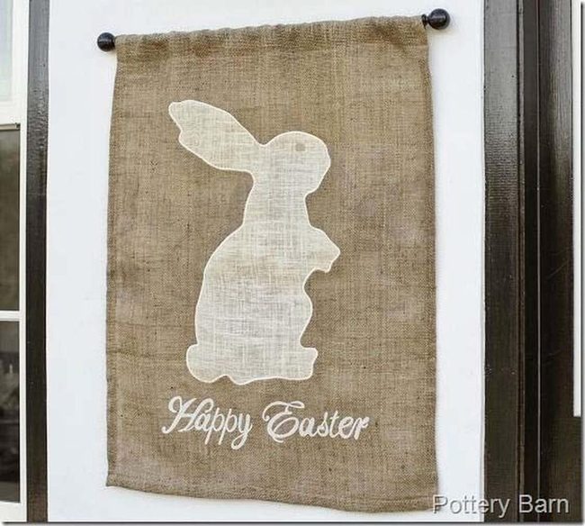 White Bunnies On Vintage Sacks