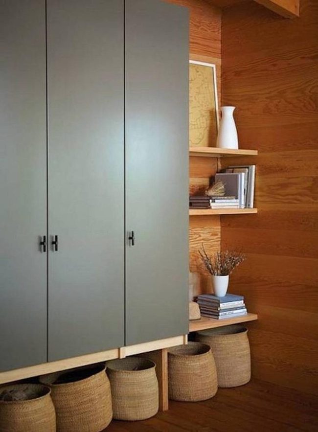 Wood Walls With Hidden Storage
