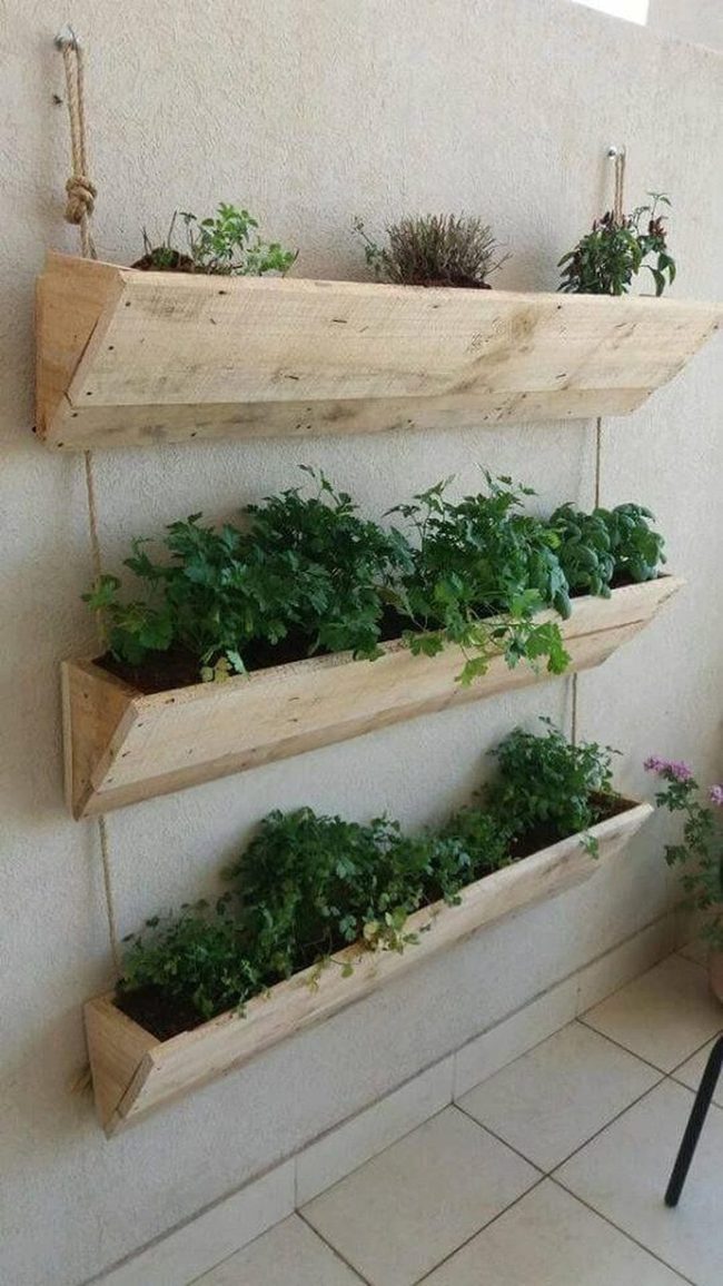 Stacked Wood Herb Garden