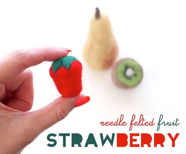 Crimson Wool Strawberries Miniature